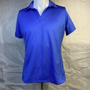 Lady Hagen V-neck collared golf shirt Hydro-Dri VEUC Sz L Large